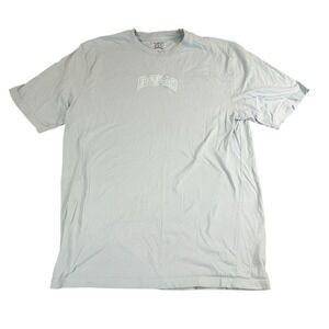 Brooklyn Laundry Finesse Embroidered T-Shirt Mens Large Light Blue Cotton Tee